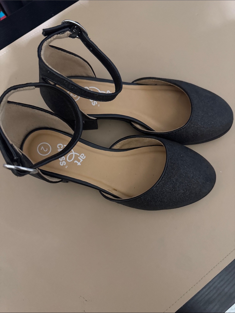 art class Black Ankle-Strap Dress Flats